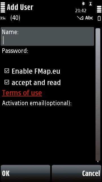 FMap - Tworzenie nowego użytkownika w bazie